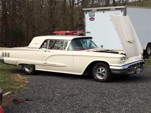 1960 ford thunderbird low miles tbird 46572 miles white coupe 390 automatic
