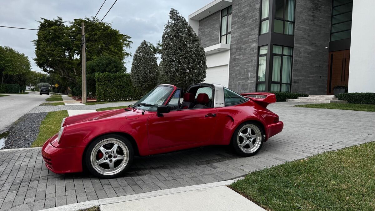 1977 porsche 911 convertible red targa