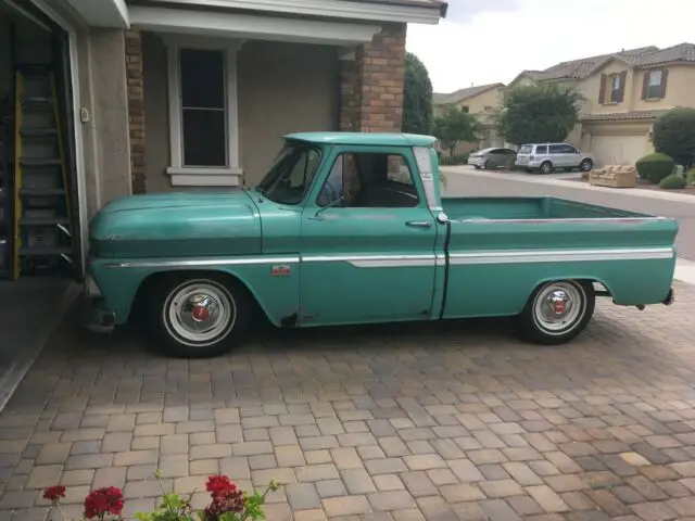1966 chevrolet c10 short bed pick-up custom cab factory in-dash ac rare! og