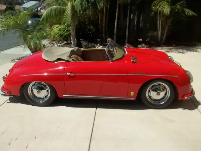 speedster , 1957 porsche 356a replica " red hot and ready to roll"