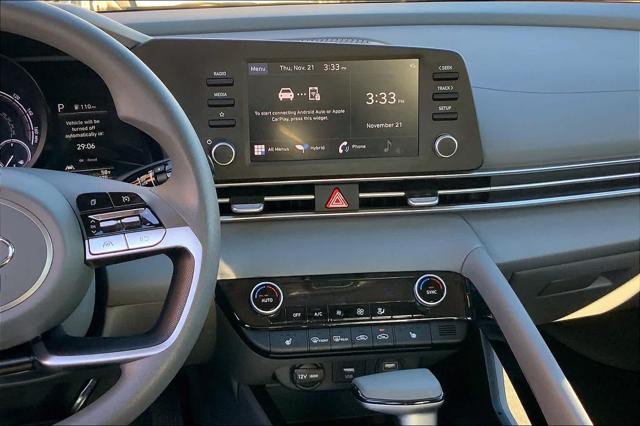2023 hyundai elantra hybrid blue