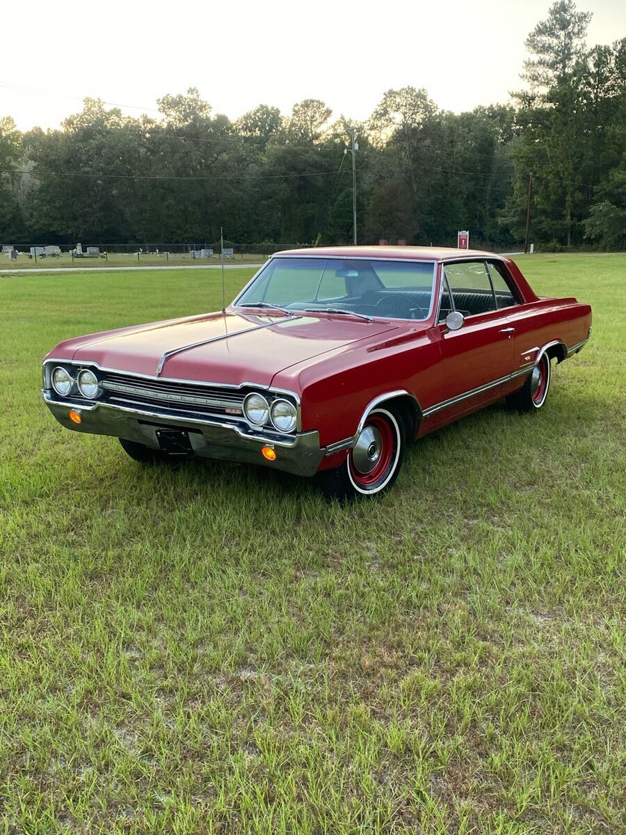 1965 oldsmobile 442 coupe red rwd automatic holiday coupe