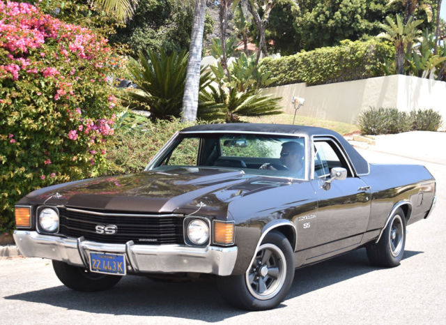 californiaclassix 1-owner, matching numbers 1972 chevrolet el camino super sport