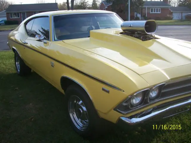 1969 chevelle ss california car 136 vin daytona yellow street rod