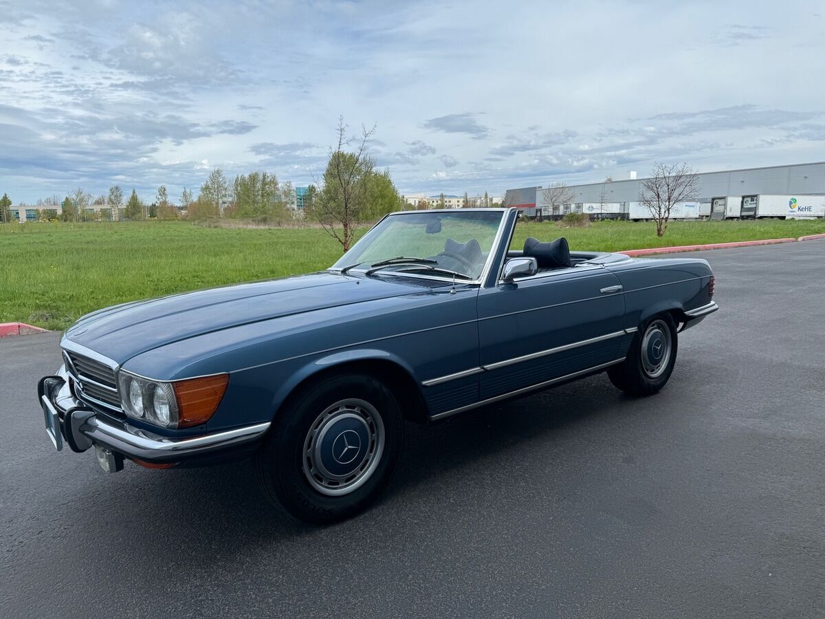 1972 mercedes-benz 350 sl convertible blue 2dr