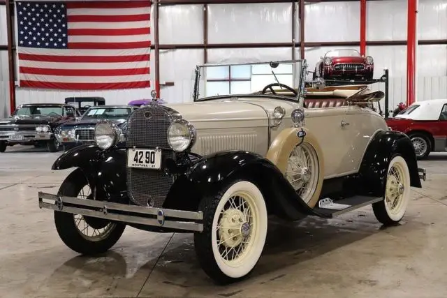 1931 ford model a roadster 41529 miles black and tan coupe 4 cylinder manual