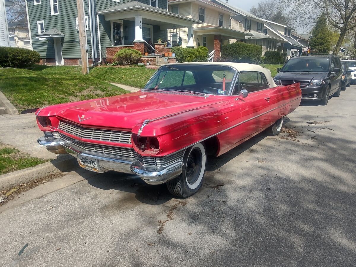 1964 cadillac 62 convertible convertible red