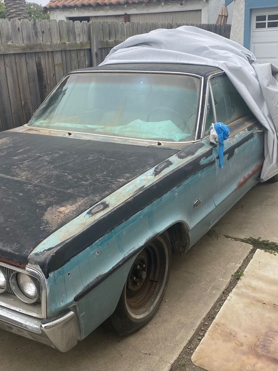1966 dodge polara 2 door fast top coupe blue