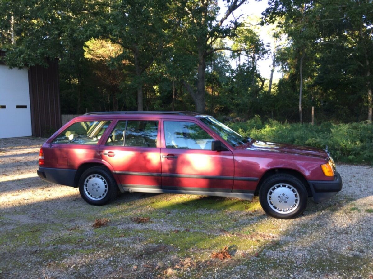 rare early w124 wagon in almandine red