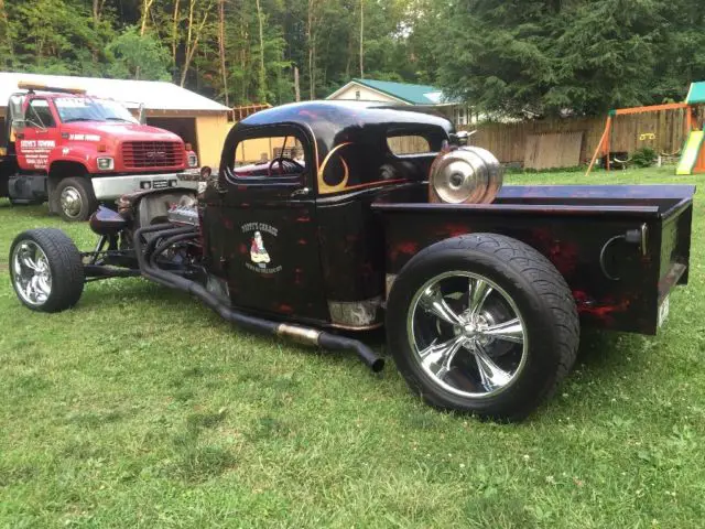 chopped 1946 chevy rat rod