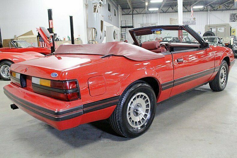 1984 ford mustang gt 80000 miles red convertible 2.3l turbocharged i4 5-speed ma