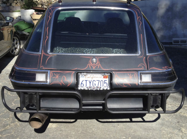 amc "pimp my ride" customized rat rod. vintage skulls, pinstriping