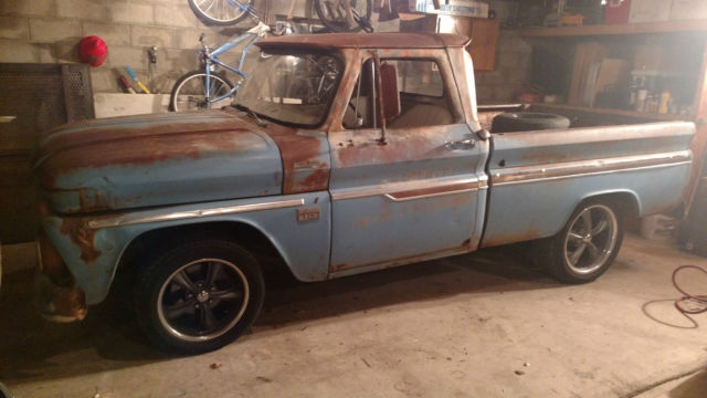 1966 chevy c10 shop truck perfect patina ls swap air ride 5.3 6.0 4.8 l@@k