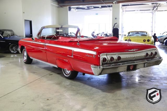 1962 chevrolet impala convertible 2734 miles red convertible 283 v8