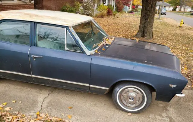 1967 chevrolet chevelle malibu ss sedan blue rwd automatic chrome