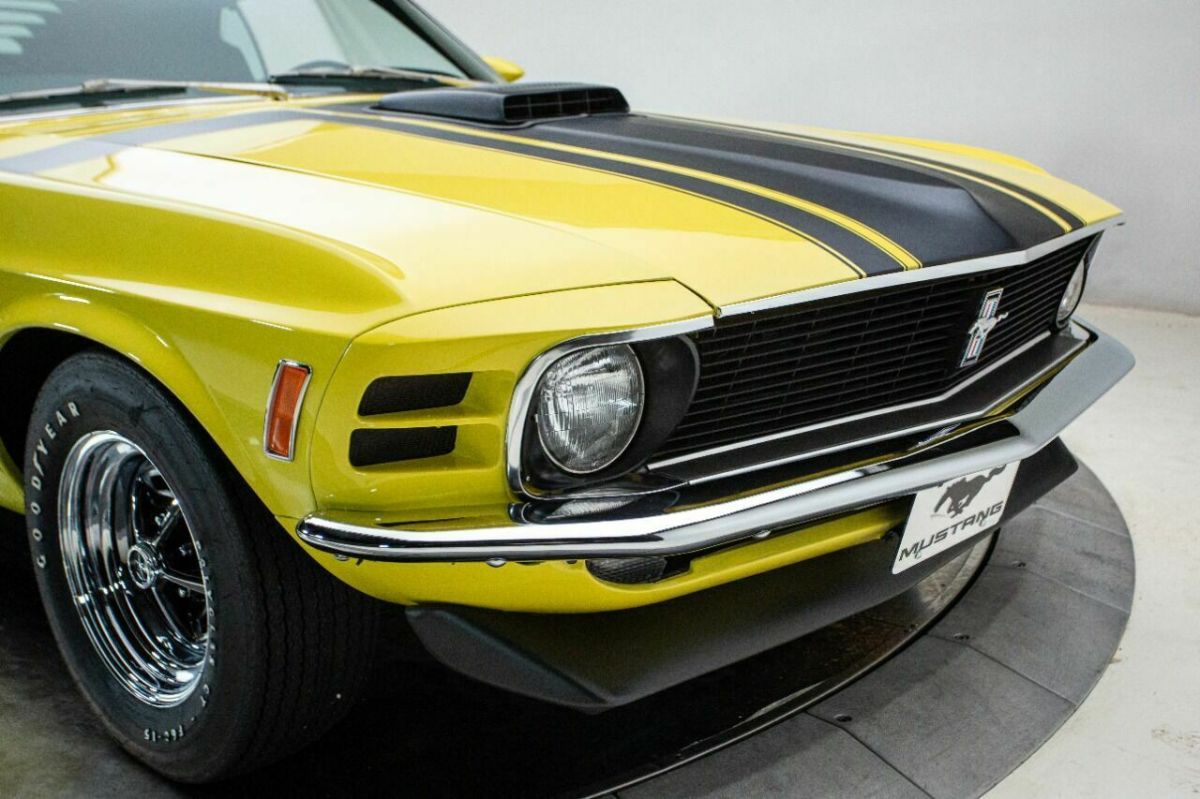 1970 ford mustang boss 302 302 v8 manual 4-speed coupe yellow