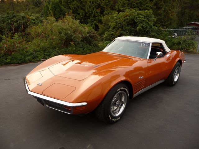 1972 chevrolet corvette convertible ls5 real deal # matching drive line