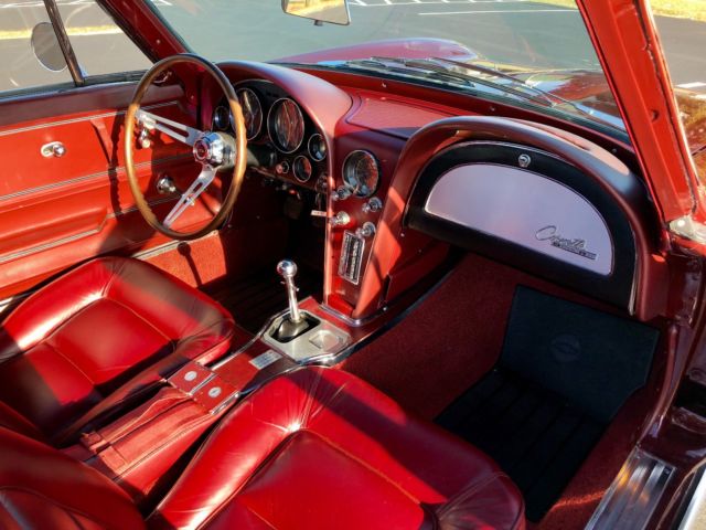 1965 chevrolet corvette raremaroon/maroon*californiablkplatecar*untouched*