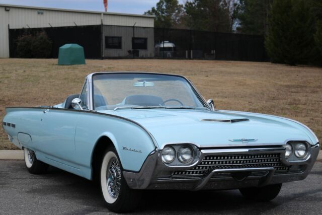 1962 tunderbird/ t bird,convertible,rare sky mist blue, factory a/c exc shape