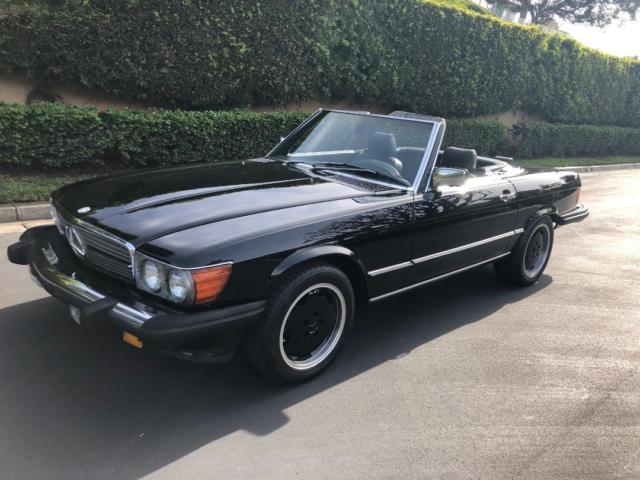 1989 mercedes 560 sl black/black/black, california car, no rust, books & records