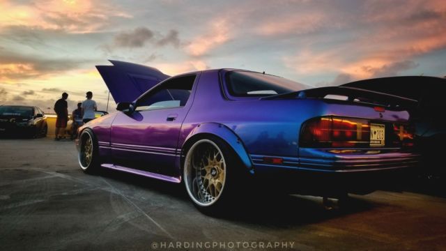 1988 turbo ii mazda rx-7 big single turbo street port rare work vs-9 wheels!