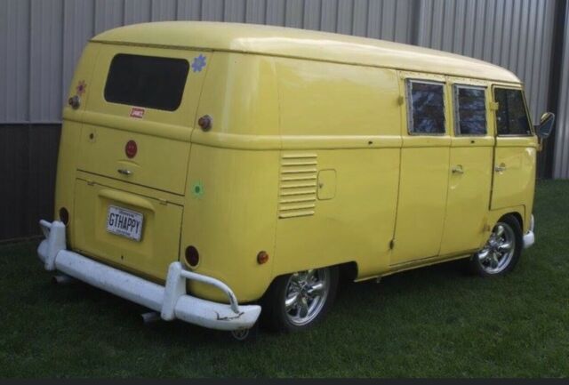 1961 volkswagen microbus yellow manual split window