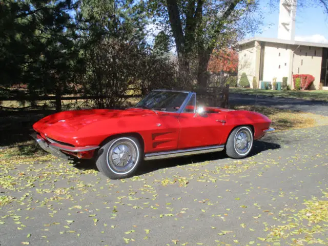 1964 chevrolet corvette stingray convertible 327-300h.p. #,s match 4-spd. 2tops