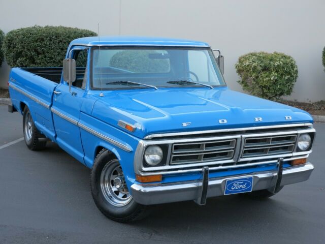 1972 ford f-250 - lowered 3 inches, ready to cruise! gotta love grabber blue!