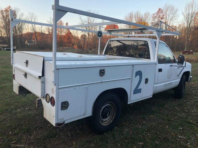 california rust free chevy c/k 3500 7.4 big block 1989 utility body service bed
