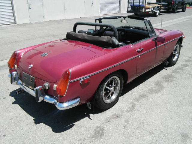 mgb 1800 convertible 2dr(1971)burgundy red! lovely clean car! drives well! vegas