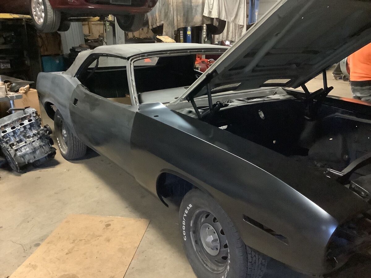 1970 plymouth barracuda 5.6 convertible white rwd automatic