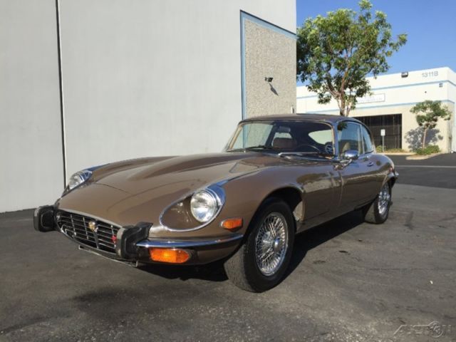 1973 jaguar e-type series 3 v-12 coupe. brown/biscuit. overall excellent example