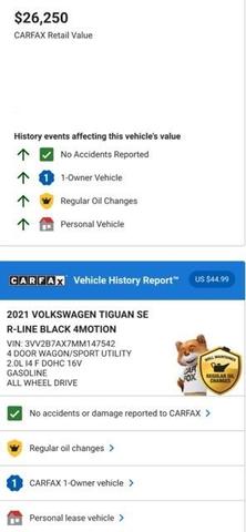 2021 volkswagen tiguan 2.0t se r-line black