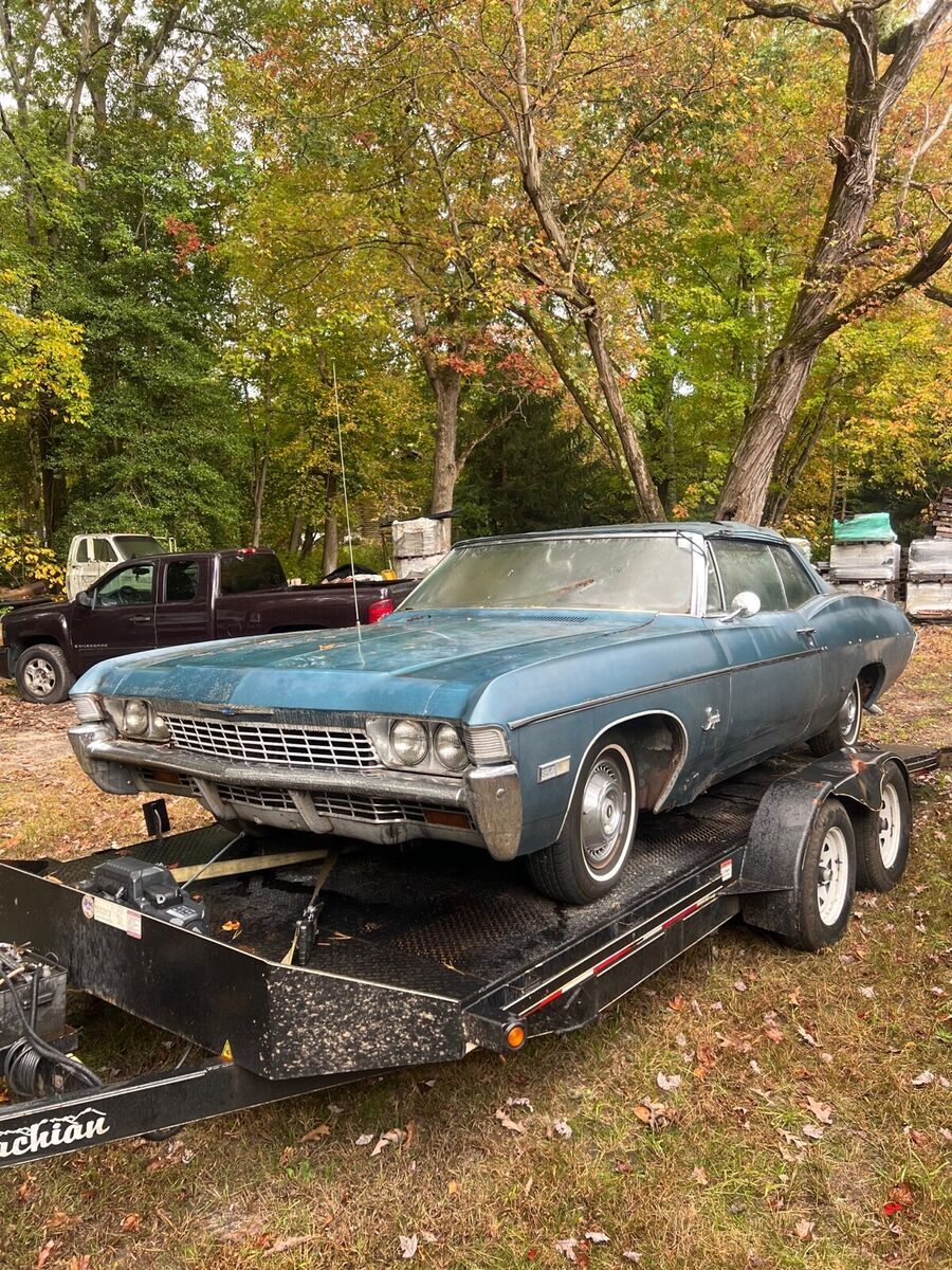 1968 chevrolet impala convertible blue rwd automatic impala
