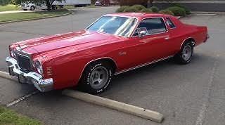 1976 red chrysler cordoba automatic 2 door coupe
