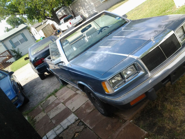 1986 chrysler lebaron turbo convertable mark cross edition needs work!!!
