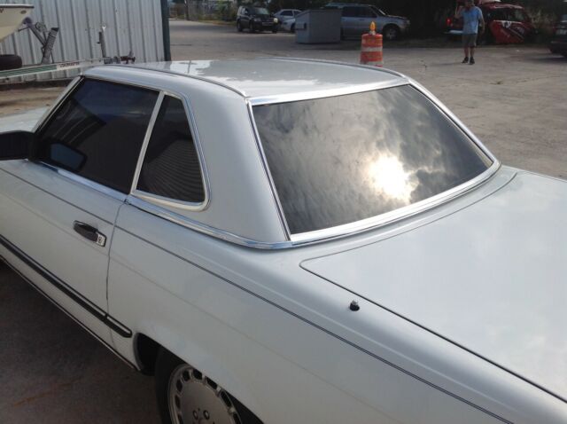 1988 white mercedes benz 560sl convertible 560 sl