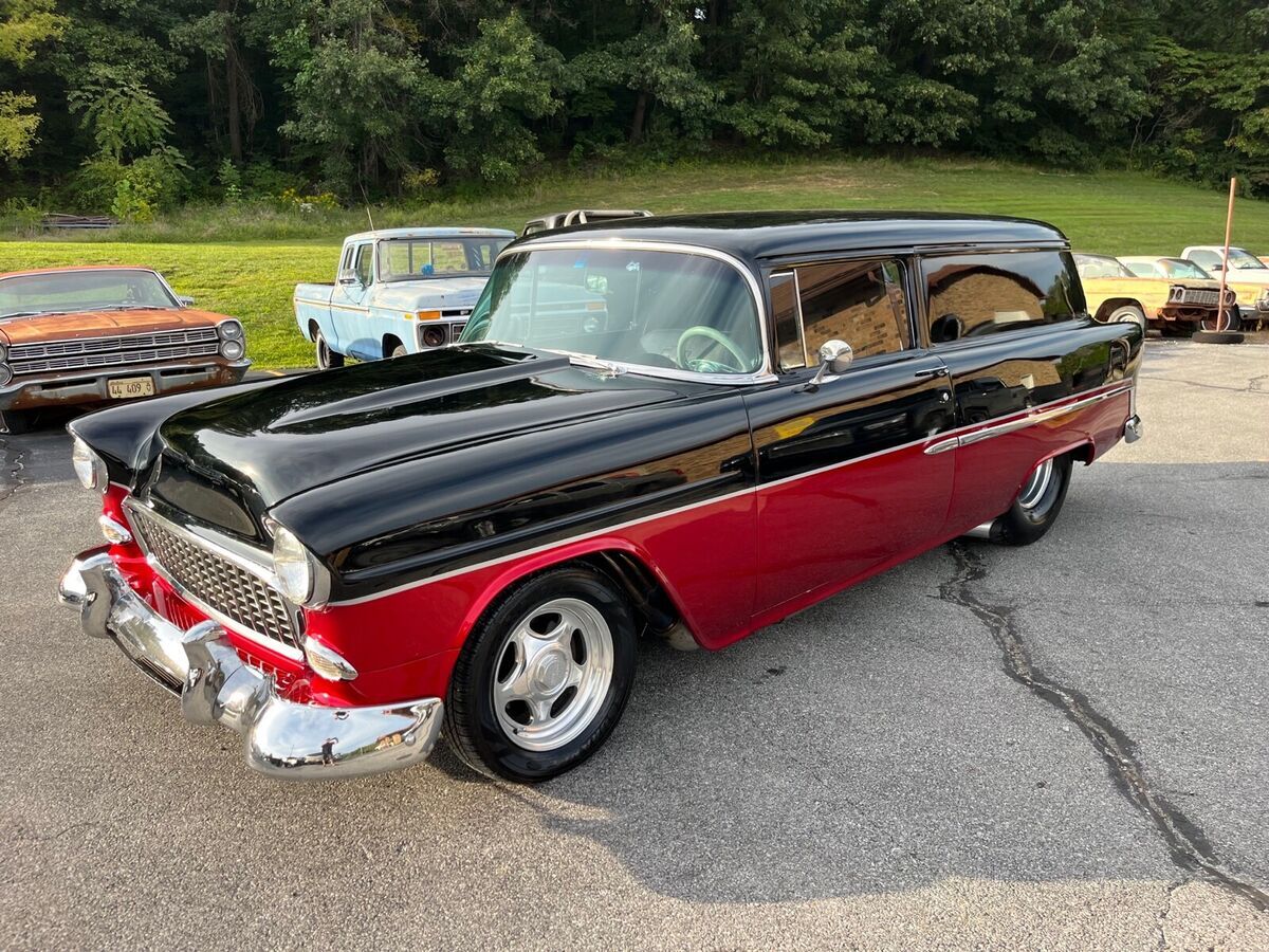 1955 chevrolet 210 wagon black rwd manual