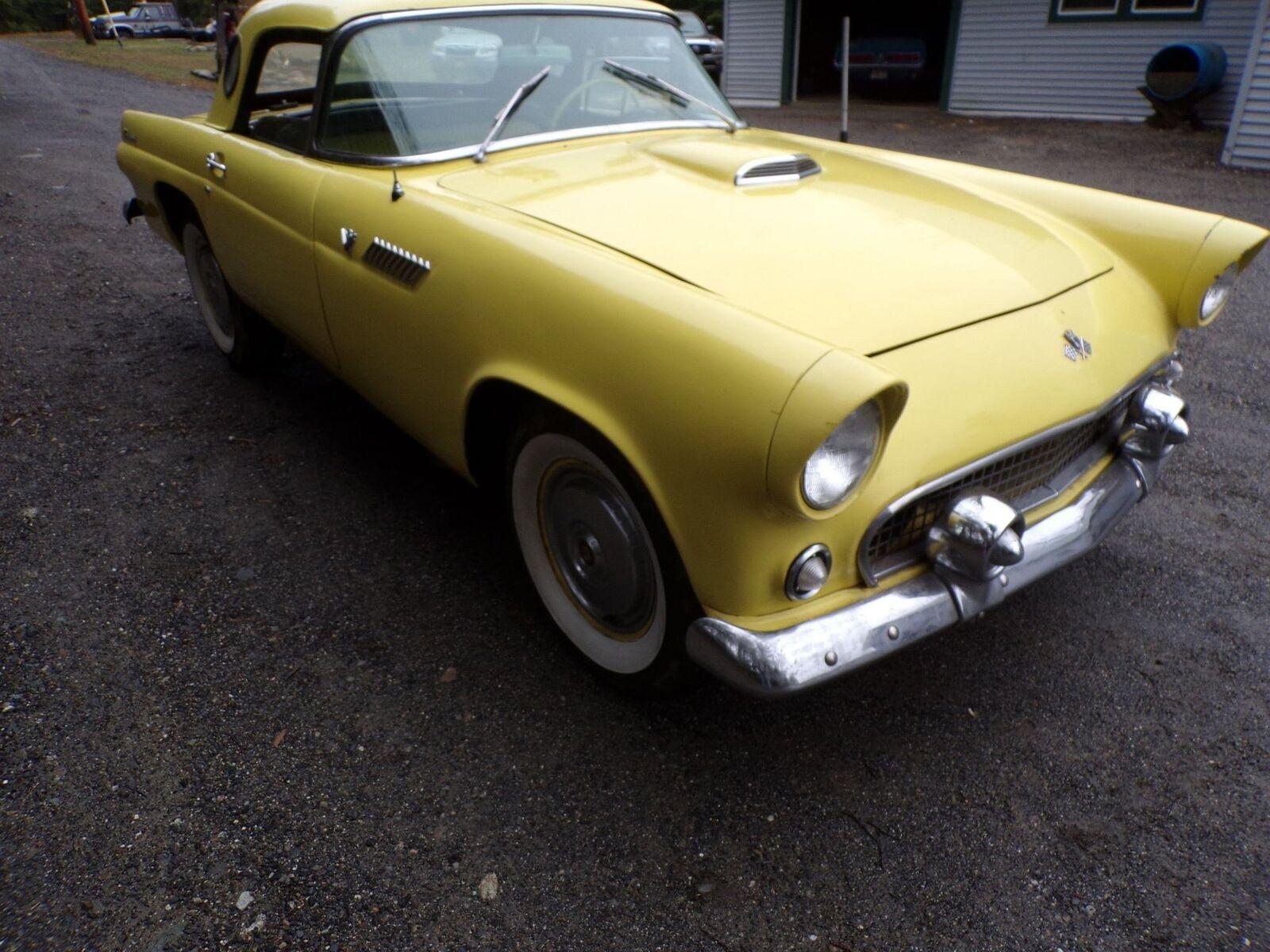 1955 ford thunderbird convertible 12 v conversion yellow exterior