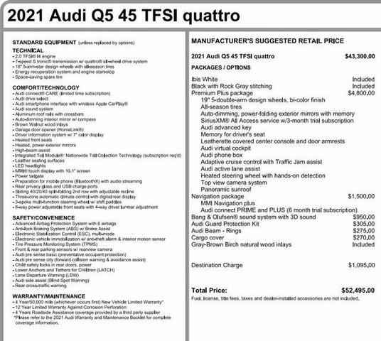 2021 audi q5 45 premium plus