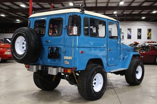 1977 toyota land cruiser fj-40 71589 miles blue suv 6 cylinder manual w/ overdri