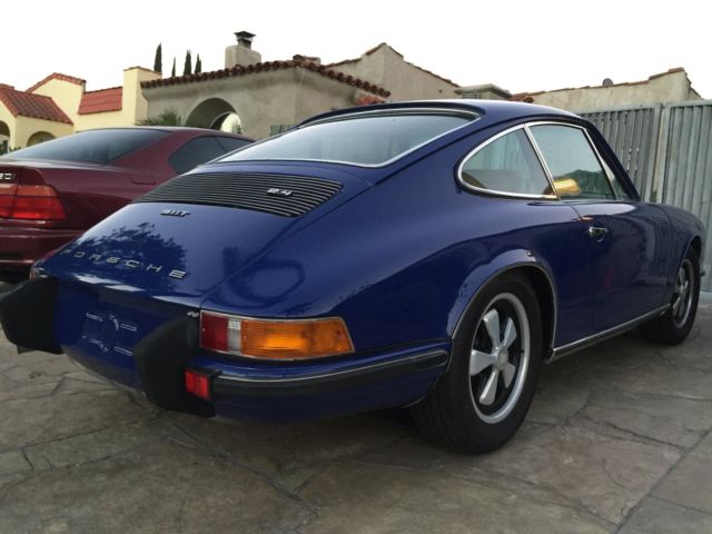 porsche 911t 1973 coupe rare color dalmatian blue