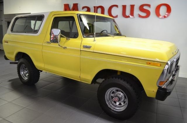 1978 ford bronco custom 55996 miles yellow 351-2v manual