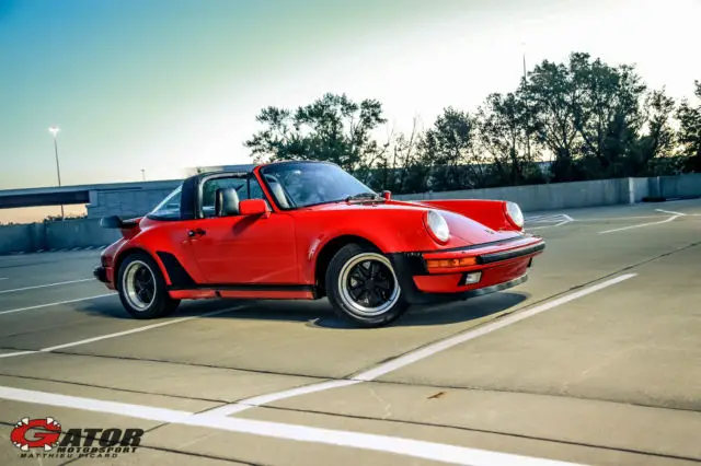 1987 porsche 911 carrera turbo 930 targa - guards red / anthracite grey flannel