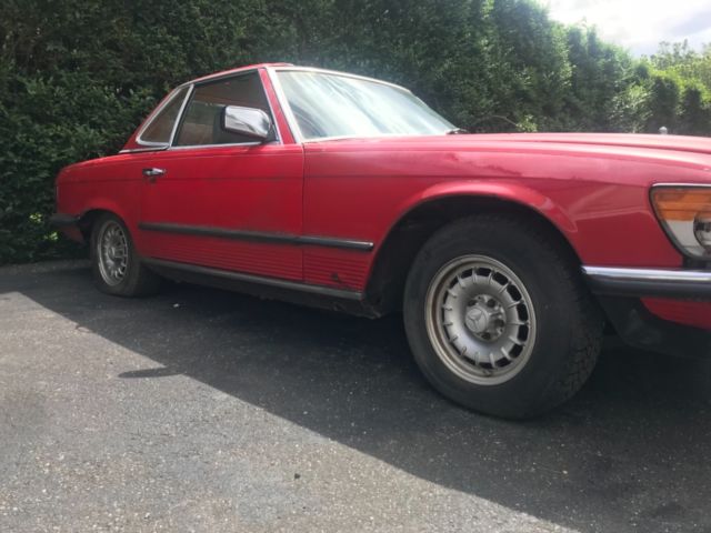 1984 mercedes 280sl euro red/tan 1 owner project no reserve