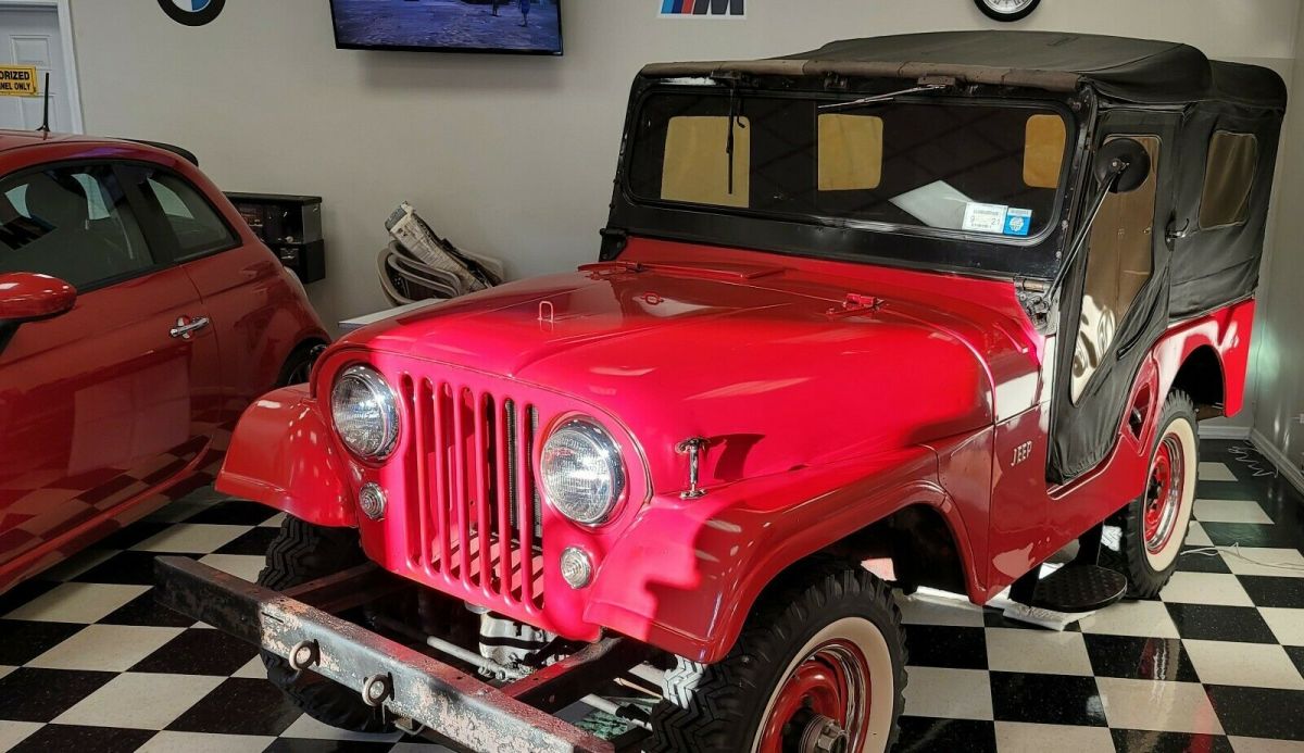 1957 jeep willy red 2 door