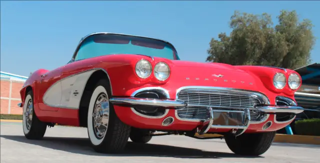 1961 red chevrolet corvette convertible 283 ci - 4 speed