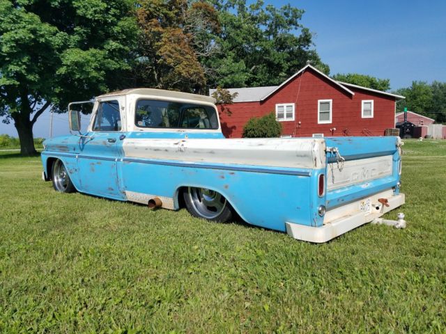 1965 chevrolet c10 gmc bagged fuel injected ls 5.3 rat rod custom barn find