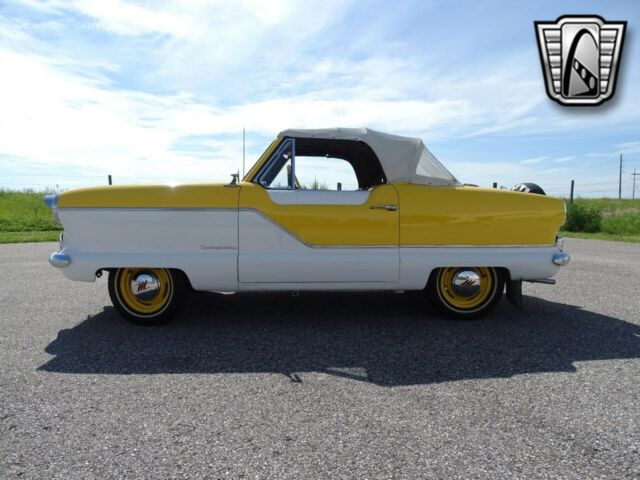 yellow/ white 1961 nash metropolitan convertible 1498 cc 3 speed manual availabl