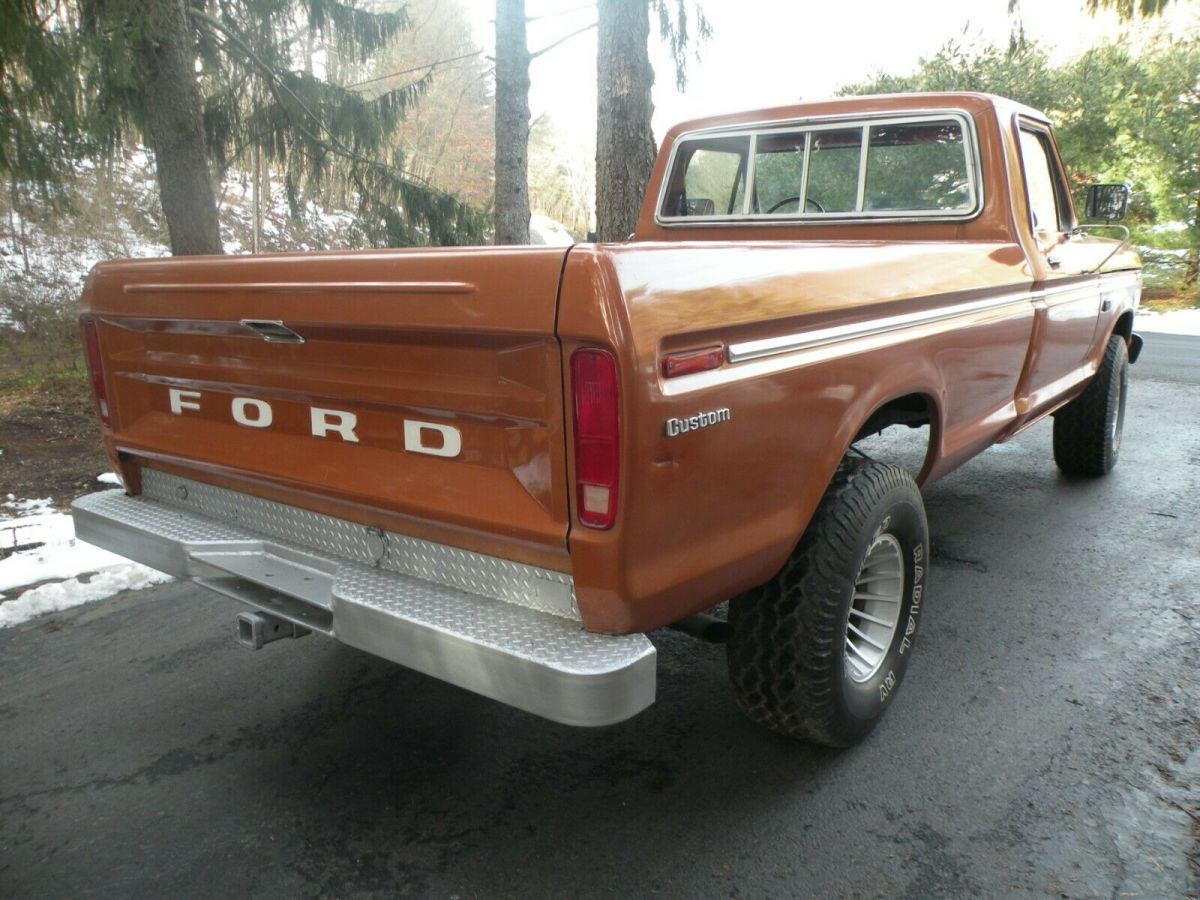 1976 ford f-150 - 4x4 - 4 speed - 360 v8 runs great - no rust - a/c - brown
